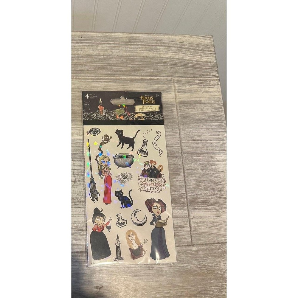 Disney Hocus Pocus Halloween Stickers 4 Sheets New sealed Halloween